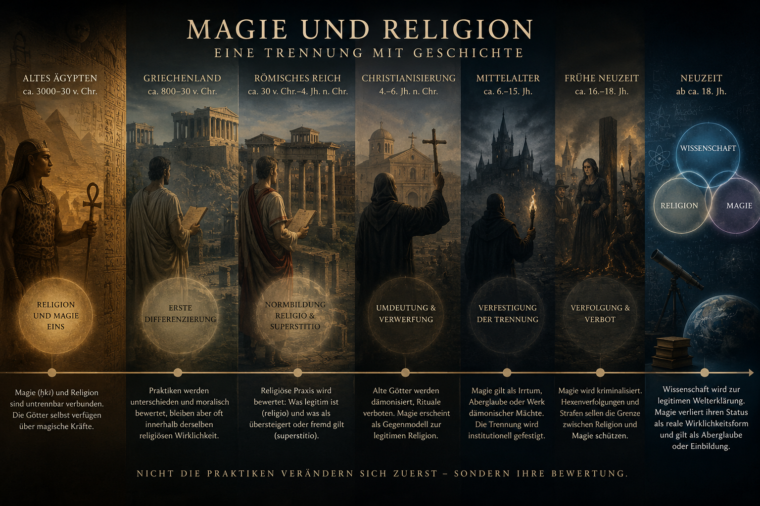 Titelbild zu Magie und Religion – Eine Trennung mit Geschichte